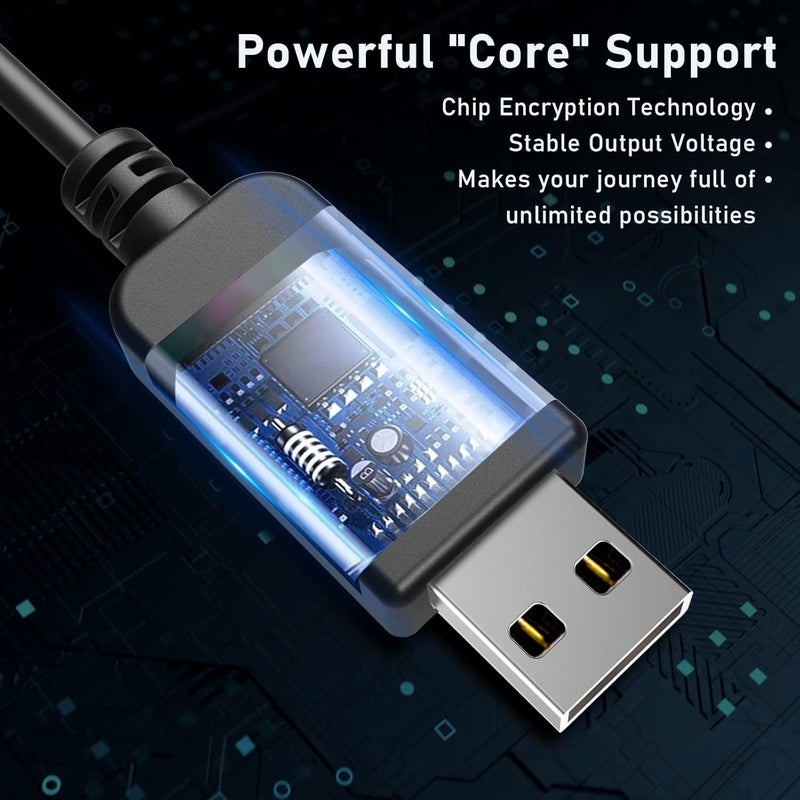 Jsvecip Radar Detector Cable, USB to DC3.5 Plug Cable,for Cobra Whistler Escort Valentine One Uniden Beltronics Radar Detector,Replacement Power Cable for Radar Detectors (DC3.5-9.84ft) - Image 2